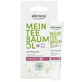 alkmene Mein Teebaumöl Anti Pickel Stift 15 ml weniger Pickel in 2h - Naturreines Teebaumöl, vegan & klimaneutral - SOS Pickelstift - Soforthilfe gegen Pickel & Hautunreinheiten - Antipickelstift