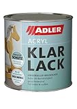 ADLER Acryl-Klarlack Farblos, Matt 125ml | Dose, matt, für Holz, wetterfest, wasserbasis