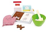 small foot 11207 Backset „Plätzchen“, Kinderküchen-Zubehör, 12-TLG. Set aus Holz, für kleine Bäcker ab 3 Jahren
