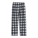 Schlafhose Mädchen Lang Mit Gummizug Pyjamahose Kariert Schlafanzughosen Loose Sommerhose Luftig Freizeithose Soft Stoffhose Bequeme Hosen Casual Pants Weich Mädchenhose Black 150