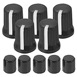 BESPORTBLE 5 Stück Potentiometerknöpfe aus Robustem Material Lautstärkeregler Drehknöpfe Schwarz Ersatzteile für E Gitarre und Bass Präzise Klang und Lautstärkejustierung