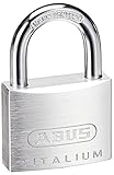 ABUS Vorhängeschloss Titalium 64TI/40 - 2er Set, gleichschließend - Kellerschloss mit Schlosskörper aus Spezial-Aluminium - gehärteter Stahlbügel - ABUS-Sicherheitslevel 5