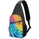 VTCTOASY Sling Bag für Damen und Herren, Crossbody-Tasche, kleiner Sling-Rucksack, Regenbogenfarben, dynamische Brusttasche, Wandern, Tagesrucksack