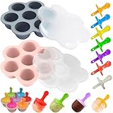 Aufbewahrung von Babynahrung aus Silikon,2pcs Babybrei Einfrieren Behälter mit Deckeln,Fruchtsauger Baby,Babynahrungs-Aufbewahrungsbehälter,Babynahrung Einfrieren Behälte aus mit Silikon Deckel