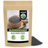Mohnsamen 500g von Alpi Nature, Blaumohn Samen ganz, Mohn Samen ganz zum Backen und Mohnkuchen