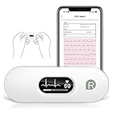 Wellue DuoEK-S Mobiles EKG Gerät, Bluetooth Wireless Tragbarer Herzmonitor mit 0,96 Zoll OLED-Bildschirm, 30s - 5 Min Überwachung, Herzfrequenzmonitor, APP für iOS und Android