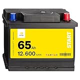 Denagi Start Autobatterie 12V 65Ah 600A/EN Starterbatterie, absolut wartungsfrei