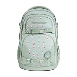coocazoo Schulrucksack Porter „Dancing Dots”, Mint, ergonomischer & anpassbarer Tornister, höhen- & größenverstellbar, mit Brustgurt & Hüftgurt, ab der 3. Klasse