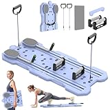 IMAYCC Faltbares Pilates-Board-Reformer-Maschinenset mit Bauchmuskelrolle, tragbares multifunktionales Pilates-Trainingsgerät für den ganzen Körper zu Hause mit verschiedenem Zubehör