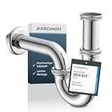 KIRCHHOFF 98801110 Röhrensiphon Siphon, Abfluss, Ablaufgarnitur für Waschbecken und Waschtisch, Geruchsverschluss, Abflussrohr, 1 Stück
