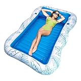 Pool Floats für Erwachsene | Aufblasbare Float Lounger Bett - Schwimmliege mit Getränkehalter zum Bräunen Wasser Spielen See Pool Fluss Urlaub Reisen