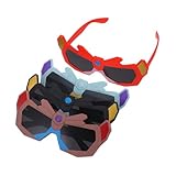 IMIKEYA 4 Stück Teiliges Sonnenbrillen Roboter Design Leichte Robuste Uv Schutzbrillen in Rot Blau Schwarz Braun Modisch für Jungen und Mädchen im Sommer Draußen