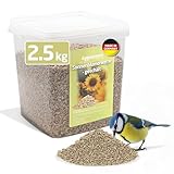 Eggersmann volaris Sonnenblumenkerne geschält 2,5 kg – Hochwertiges Vogelfutter für Wildvögel – Geschälte Sonnenblumenkerne fett- & energiereich – Wildvogelfutter schalenfrei für Ganzjahresfütterung