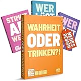 SLSK Games Wahrheit oder Trinken® - Sicher, DASS Ihr euch wirklich kennt?! - Trinkspiel mit 100 Karten - Saufspiel - Kartenspiel - Partyspiele für Erwachsene - ab 18…