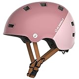 GLAMVILLA Skaterhelm Fahrradhelm Ultraleicht Stadthelm für Kinder/Damen/Herren,Verstellbar Unisex Schutzhelm für Skateboard E-Scooter Roller BMX,nur 260g/270/280g (Rosarot mit Rosa, L(57-61cm))