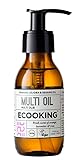 Ecooking Bio-Multiöl 100 ml | Feuchtigkeitsspendendes Körperöl für feuchte Haut nach dem Bad/Duschen | Jojobaöl, Sesamöl und beruhigende ätherische Ölextrakte aus Orange, Lavendel und Rose