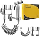 wiipara Bidet Handbrause für Toilette, Bad Bidet Sprayer Edelstahl Armaturen 2 Modus Handbrause für Bidet-Toilette, Badezimmer Bodenreinigung, Haustierpflege, Windelreinigung, mit Schlauch und Halter