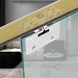 Glas Schiebetür Komplettset Schiene aus Aluminium, Schiebetürbeschlag mit Laufrollen Laufschienen für Glasschiebetüren Schiebetürsystem Schienensatz für Scheunentore Schrank(3.3m(10.8ft))