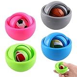 4Pcs Handkreisel Fidget Toy 3D Maze Bälle Hand Spielzeug Fidget Spielzeug Sensorisches Spielzeug zum Abbau Von ängsten und Stress für Kinder & Erwachsene mit Adhs Autismus（4 Farben）