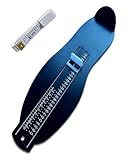 Thapncow Fußmessgerät, Fußmeßgerät, Schuhgrößenmesser, deal für die Größenbestimmung von Schuhen, Schuhgrößenmesser kinder, Schuhgröße Messgerät mit 1 Maßband Füße (Schwarz)