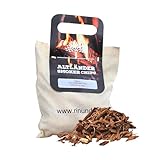 Rin & Rut Apfel Räucherchips – 400g Smoker Chips aus Apfelholz im Baumwollbeutel – Räucherzubehör für Kalträuchern & Heißräuchern – Für Fleisch, Fisch, Käse & Gemüse.