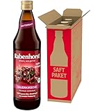RABENHORST Sauerkirsche Muttersaft BIO, 3er Pack (3 x 700 ml) - 100% purer Sauerkirsch-Direktsaft aus erster Pressung