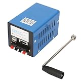 Handkurbel-Generator 20 W, tragbares Outdoor-Stromgenerator-Ladegerät, Handy-Notstrombank, Spannungsausgang 3 V, 5 V, 6 V, 9 V, 12 V einstellbar, für USB-Aufladung im Freien