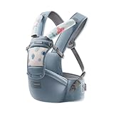 SONARIN Multifunktionale Ergonomische Babytrage Hüftsitz,Verstellbare Babytragetasche Baby Hüftsitz Kindertrage Baby Tragesystem Bauchtrage Rückentrage für Neugeborene Kleinkinder(Blau)