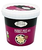 Bio Premium Mandelmus weiß, Rohkost-Qualität, 1 kg Eimer, natürliches Nussmus ohne Zucker, Mandelmus ohne Zucker, Mandelpüree, Mandelbutter, ohne Zusatzstoffe, kein Palmöl