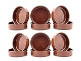Hanseküche Tapas-Schalen Set in Braun, Auflaufform, Cazuela Schalen, 200ml Volumen, Durchmesser von 12,5 cm, Ton-Dessertschälchen, Mediterranes Schälchen, Traditionelle spanische Tonware (6)