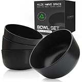 HILDE HOME SPACE® ♻️ Müslischalen 4er Set | Bowl Schüsseln aus recyceltem Kunststoff | Groß 1000ml | Suppenschüssel, Dessertschalen, Schalen Set | Nachhaltig