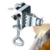 Sonnenschirmständer Schirmständer Sonnenschirm Balkon für Gartenschirme,Sonnenschirmhalter Balkongeländer Einstellbar für Rohrdurchmesser von 22–32 mm Geländer Terrassen Tische Stühle im Freien
