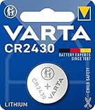 VARTA Batterien Knopfzelle CR2430, 1 Stück, Lithium Coin, 3V, kindersichere Verpackung, für elektronische Kleingeräte - Autoschlüssel, Fernbedienungen, Waagen