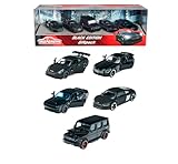 Majorette - Black Edition - (5er Set) - Auto-Geschenk-Set, 5 schwarze Spielzeugautos (7,5 cm) mit Freilauf, Modellautos für Kinder ab 3 Jahren