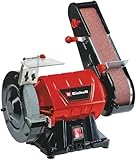 Einhell Stand-Bandschleifer TC-US 350 (350 Watt, Schleifband-/Schleifscheibenfunktion, Schutzhaube, Funkenschutzglas, inkl. Grobschleifscheibe + Schleifband) Kabelgebunden