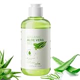 Aloe Vera Gel Pur,Natürliche Aloe-Creme für trockene Haut, Sonnenbrand & Reizungen,Natürliche Naturkosmetik für Gesicht Körper Haarre,Beruhigende Pflegende,Feuchtigkeitspflege (1)