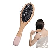 Generic Glättende Haarbürste, Bürste für lockiges Haar | Haarbürste aus Holz zum Entwirren,Nasshaarbürsten für Frauen, Männer, Mädchen für Dating, Reisen, Party