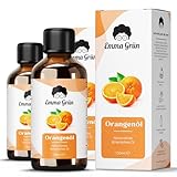 Emma Grün® Orangenöl Ätherisches Öl 2x 100ml [100% NATURREIN] - Duftöl Orange für Raumduft, Aroma Diffuser, Duftlampe - Massageöl, Duftöle Kerzenherstellung & Seife - Ätherisches Orangenöl