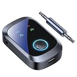 Wuvfojca Sender Empfänger Audio Wireless ABS 5.4 Empfänger kabellos mit USB Typ C Kabel LCD-Display HD Anschluss Multipoint Stereo für Auto TV Kette Lautsprecher Kopfhörer