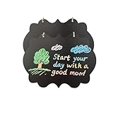 Niaciswe Kreidetafel 2PCS Schiefertafel 23x17cm Hängende Kleine Tafel Schilder zum Aufhängen Doppelseitigen Beschreibbar für Schlafzimmer Terrasse Abstellraum Café Mobiler Speisewagen Einfaches Menü