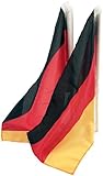 PEARL Deutschlandfahne: Autofahnen-Set Deutschland, 2er-Set (Deutschland Fahne Auto, Deutschland Flagge Auto, Volleyball)