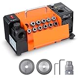 VEVOR Bohrerschleifer Schärfmaschine, 3-13 mm Bohrerspitzer Bohrerschleifmaschine MR-13B, 95°-135° Spitzenwinkel verstellbarer Bohrer-Nachschärfer, mit 11 Spannzangen CBN & SDC Rad