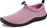 WHITIN Wasserschuhe Damen Aquaschuhe Badeschuhe Frauen Schwimmschuhe Surfschuhe Schnell Trocknend Strandschuhe für Pool Tauchen Strand Wasser Surfen Aqua Rosa Größe 40