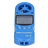 3V Digital-Anemometer Mehrzweck-Hand-Windgeschwindigkeitsmesser Blauer Temperatur-Windmesser