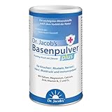 Dr Jacob's Basenpulver plus mit echter Zitrone I für Muskeln, Knochen, Herz und Blutdruck* I Kalium Calcium Magnesium Zink I Vitamin C D B1 I auch bei Diäten I 300 g Basen-Pulver vegan