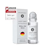 Dr. Biechele Just Dry Antitranspirant Deo gegen starkes Schwitzen I Anti Schweiß Deo für schwitzige Hände & Achselschweiß I Deoroller für Damen & Herren, Deodorant 50 ml