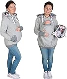3 In 1 Känguru-Pose Umstandsjacke Für Mama Und Baby Winter Freizeitjacke Mit Kapuze Babytrage Umstandsjacke Baumwolle Softshell Umstandsmode Fleecejacke 1,L