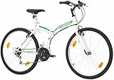 Multibrand Probike Folding 26 Zoll Klapprad Faltrad 18 Gang, Herren-Fahrrad & Damen-Fahrrad, geeignet ab 160-180 cm (Grün-Grau1)