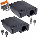 ORANGE DEAL 2X robuste Köderbox Ratten auch für Rattengift Extra Stark, Rattenfallen, Rattenabwehr, Rattenköder Box, Rattenfalle für Giftköder, Köderbox, Rattenfalle Köder
