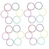 ibasenice 30 Stück Ringspiel Ringwurfspiele aus Kunststoff im Freien Karnevalsring Familien im Freien Agility-Trainingsringe Partybevorzugungsringe Ringe Plastik